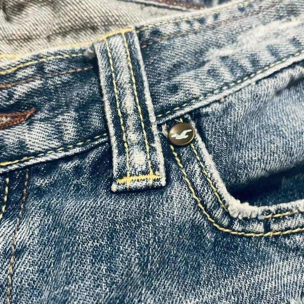 Hollister Blue Denim Women's Bermuda Shorts